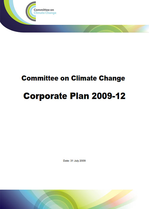 Committee on Climate Change Corporate plan for 2009 to 2012